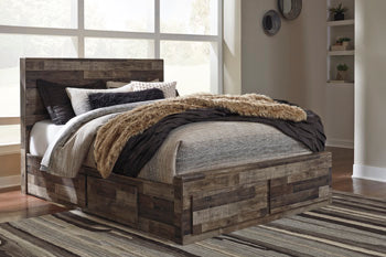 Derekson Queen Panel Bed with 2 Storage Drawers Benchcraft® Bedroom