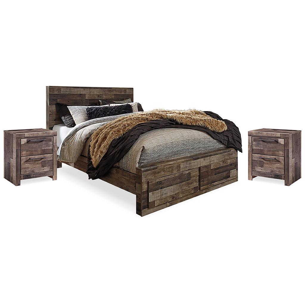 Derekson Queen Storage Bed and 2 Nightstands — Gray Signature Design by Ashley® Uncategorized