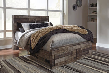 Derekson Queen Panel Bed with 2 Storage Drawers Benchcraft® Bedroom