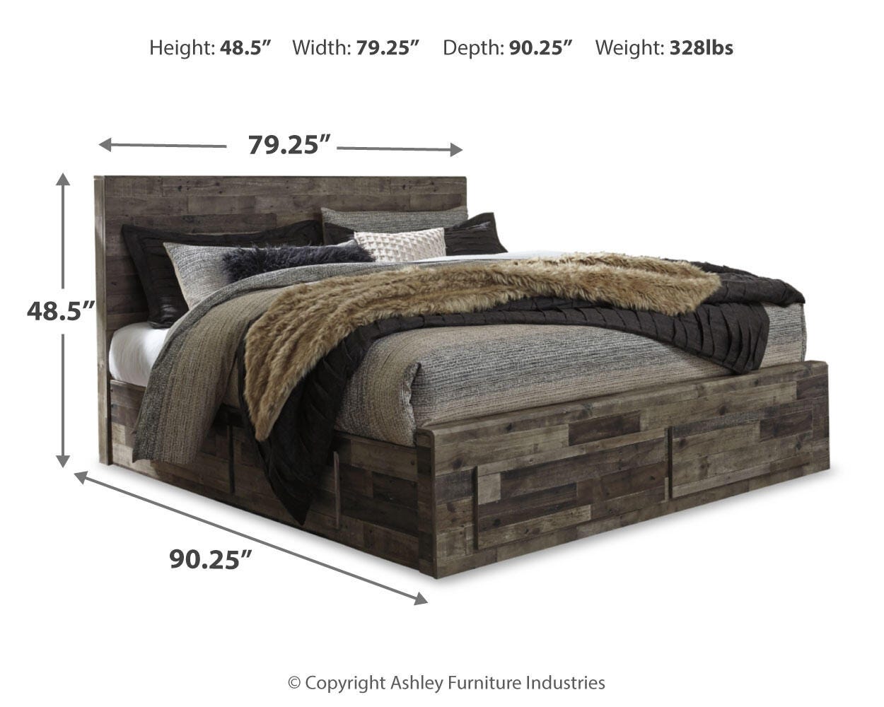 Derekson King Storage Bed 7-Piece Set — Chest, 2 Nightstands