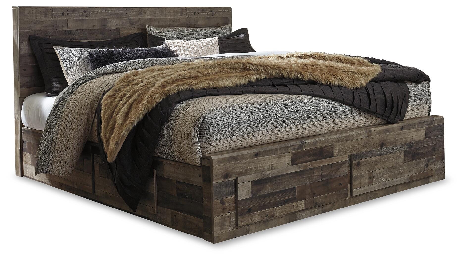 Derekson King Storage Bed 7-Piece Set — Chest, 2 Nightstands