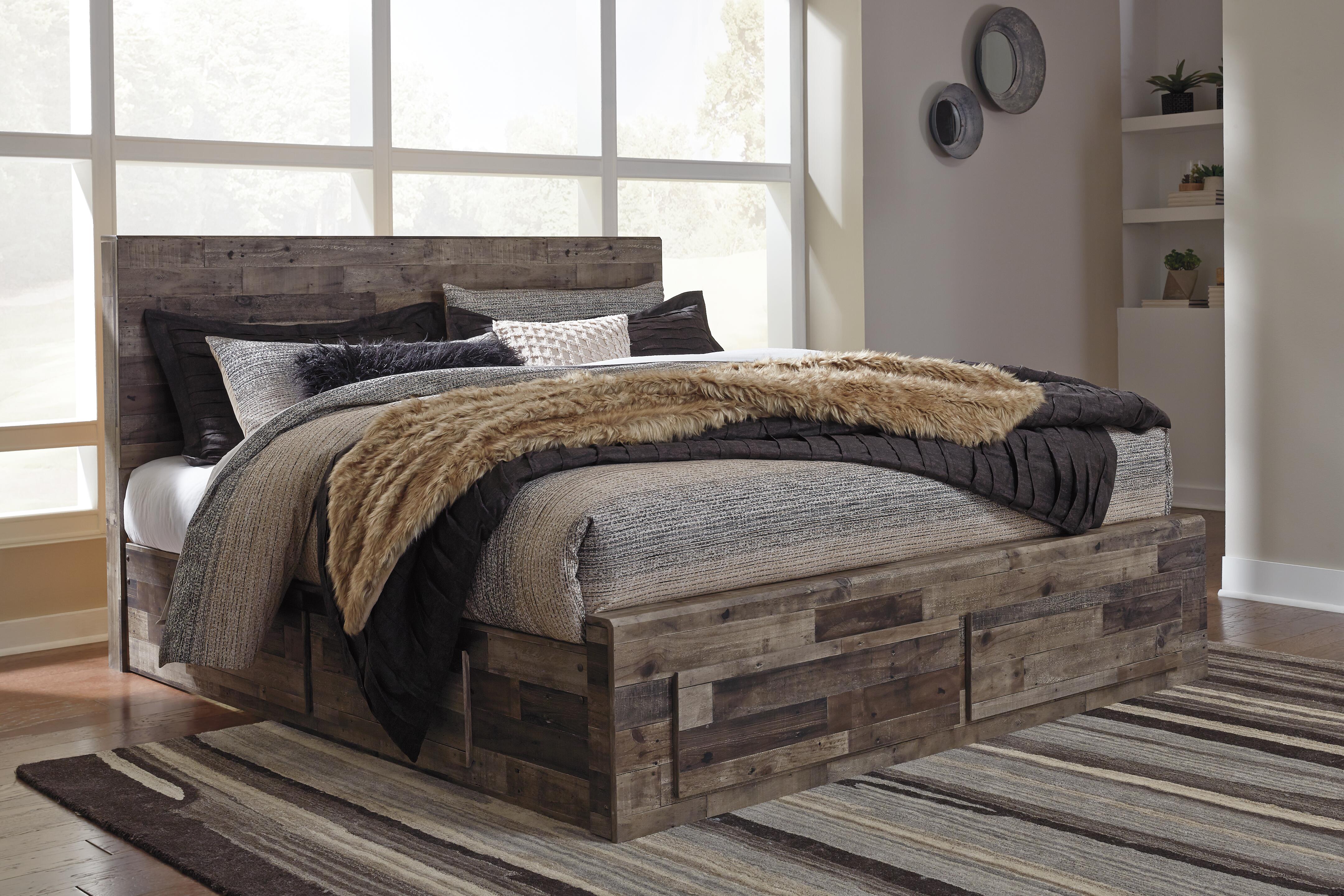 Derekson King Storage Bed 7-Piece Set — Chest, 2 Nightstands