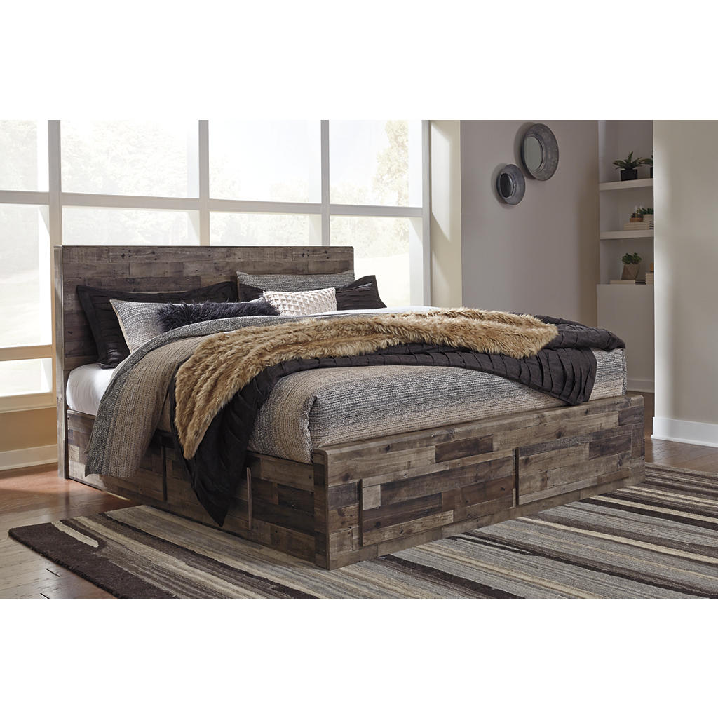 Derekson King Panel Bed with 6 Storage Drawers Benchcraft® Bedroom