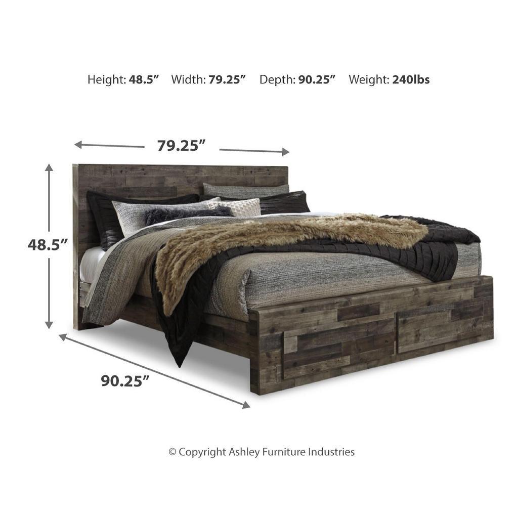 Derekson King Storage Bed, Dresser and Mirror — Gray Signature Design by Ashley® Uncategorized