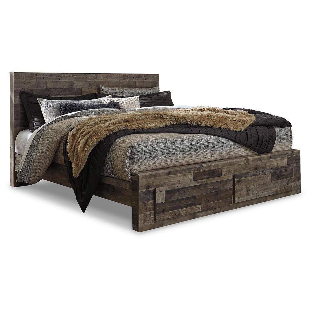Derekson King Storage Bed, Dresser and Mirror — Gray Signature Design by Ashley® Uncategorized