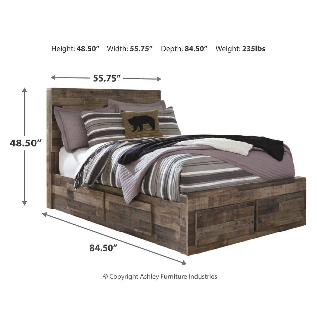 Derekson Full Panel Bed with 6 Storage Drawers Benchcraft® Storage