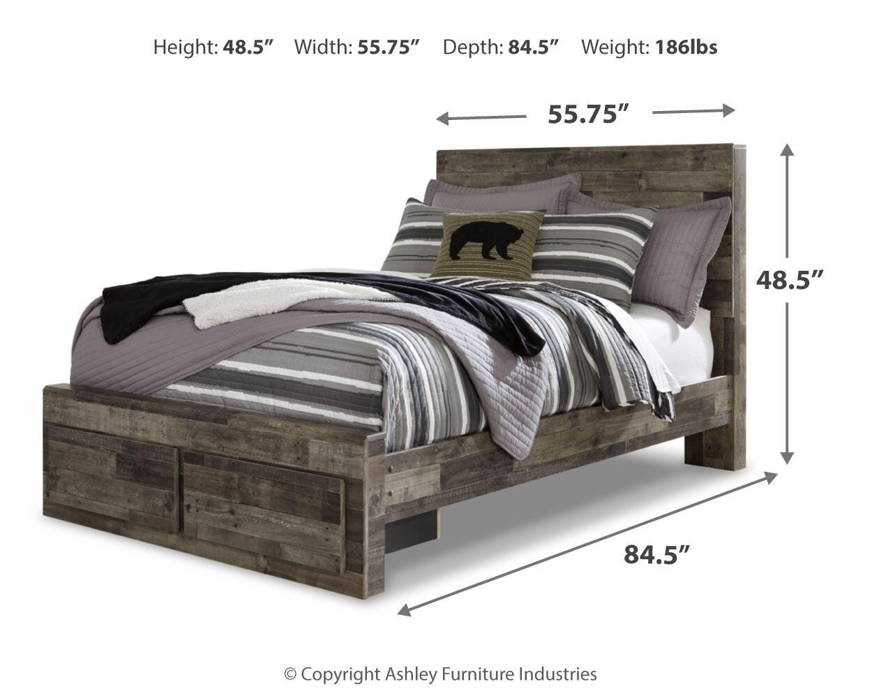Derekson Full Storage Bed, Dresser and Nightstand — 3-Piece Signature Design by Ashley® Bedroom