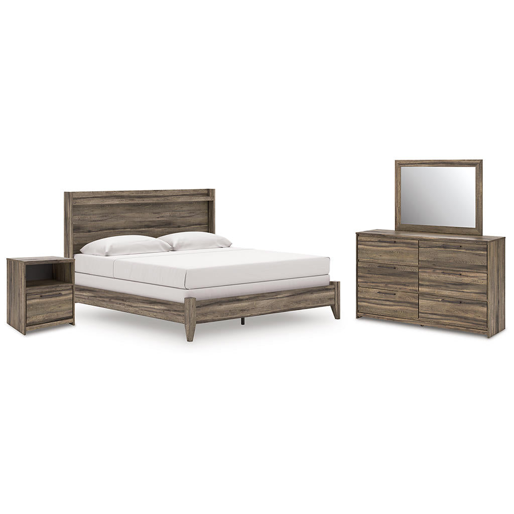 Elbrim King Panel Bed, Dresser, Mirror and Nightstand Signature Design by Ashley® Uncategorized