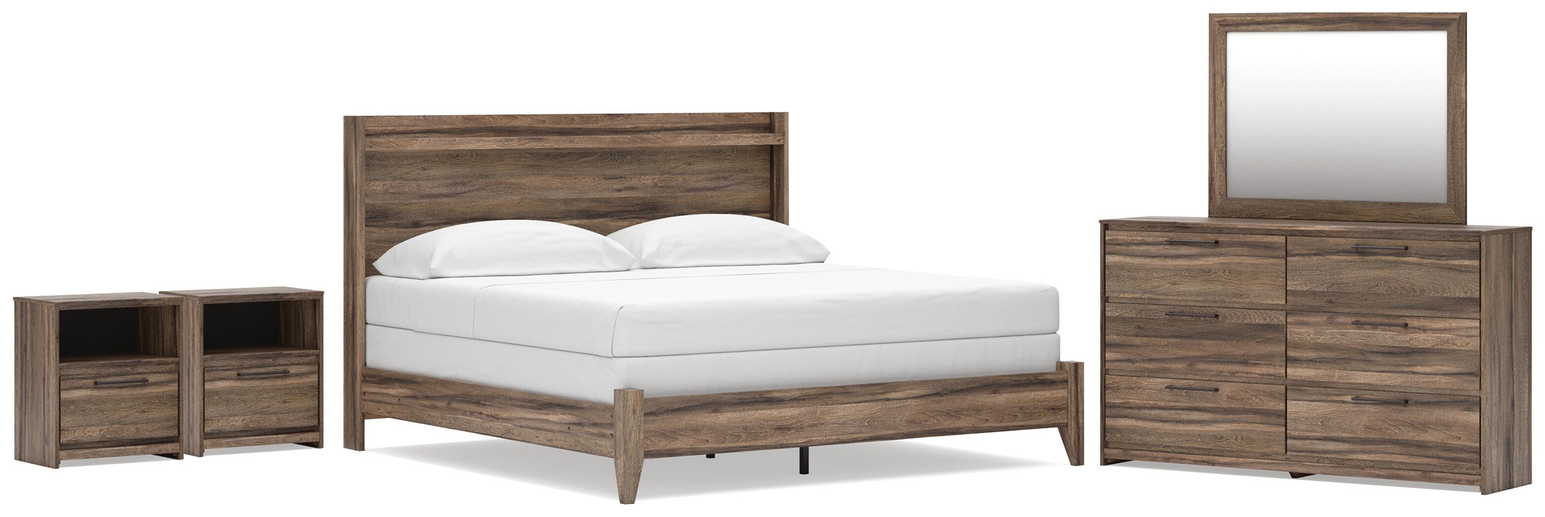 Elbrim King Panel Bed, Dresser, Mirror and 2 Nightstands Signature Design by Ashley® Bedroom