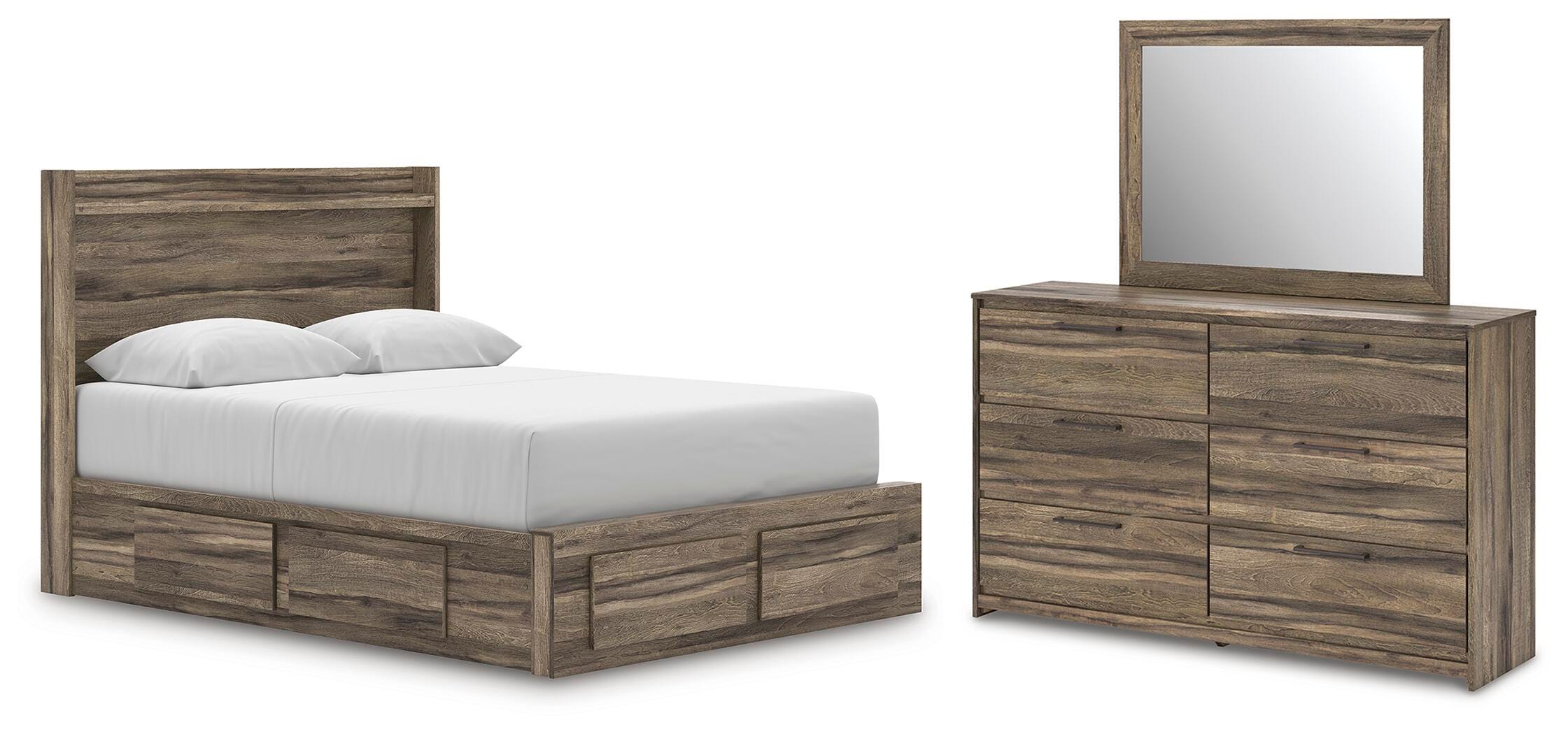 Elbrim Queen Panel Storage Bed, Dresser and Mirror Signature Design by Ashley® Bedroom