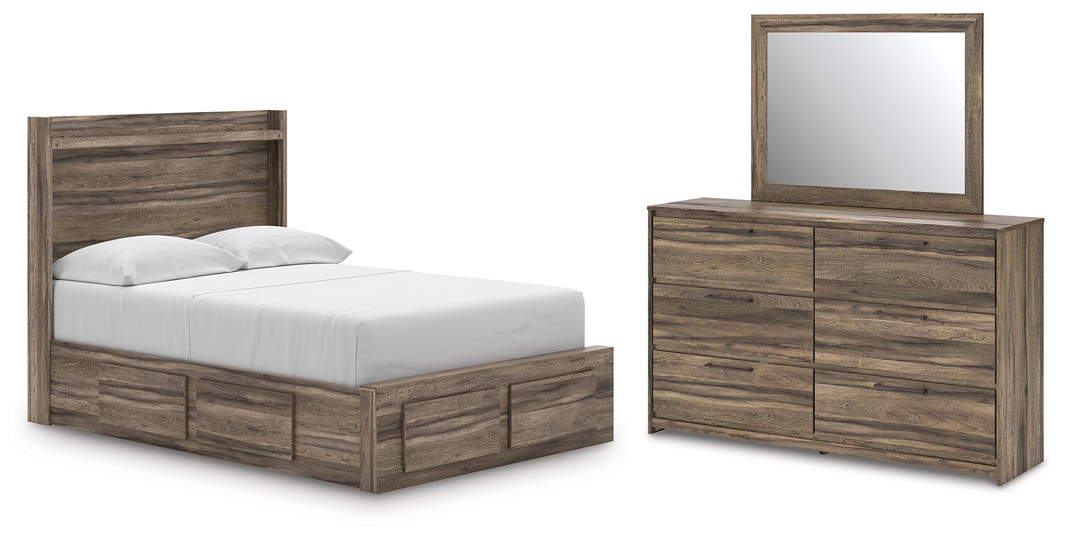 Elbrim Full Panel Storage Bed, Dresser and Mirror Signature Design by Ashley® Bedroom