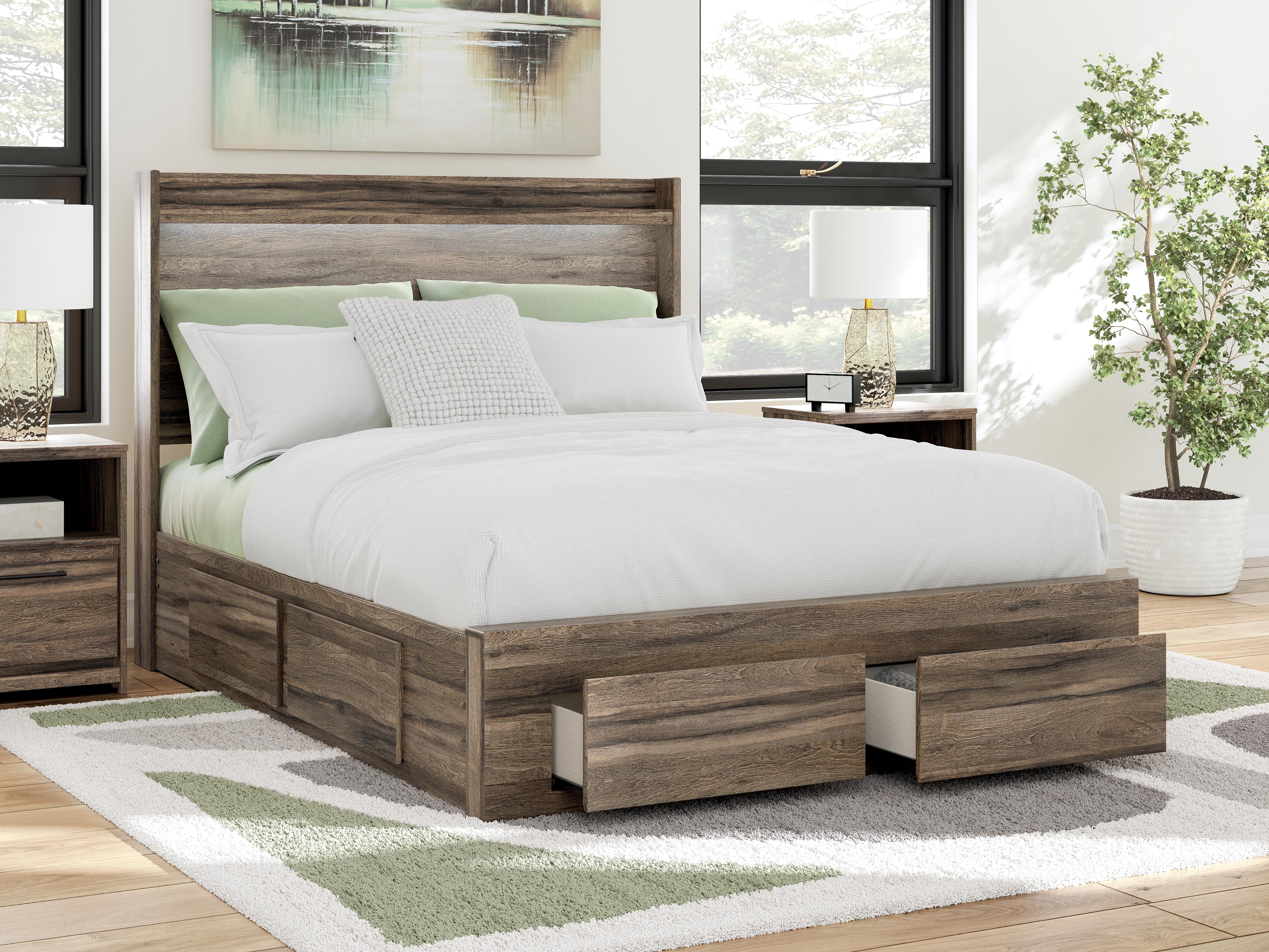 Elbrim Queen Panel Storage Bed, Dresser and Mirror Signature Design by Ashley® Bedroom