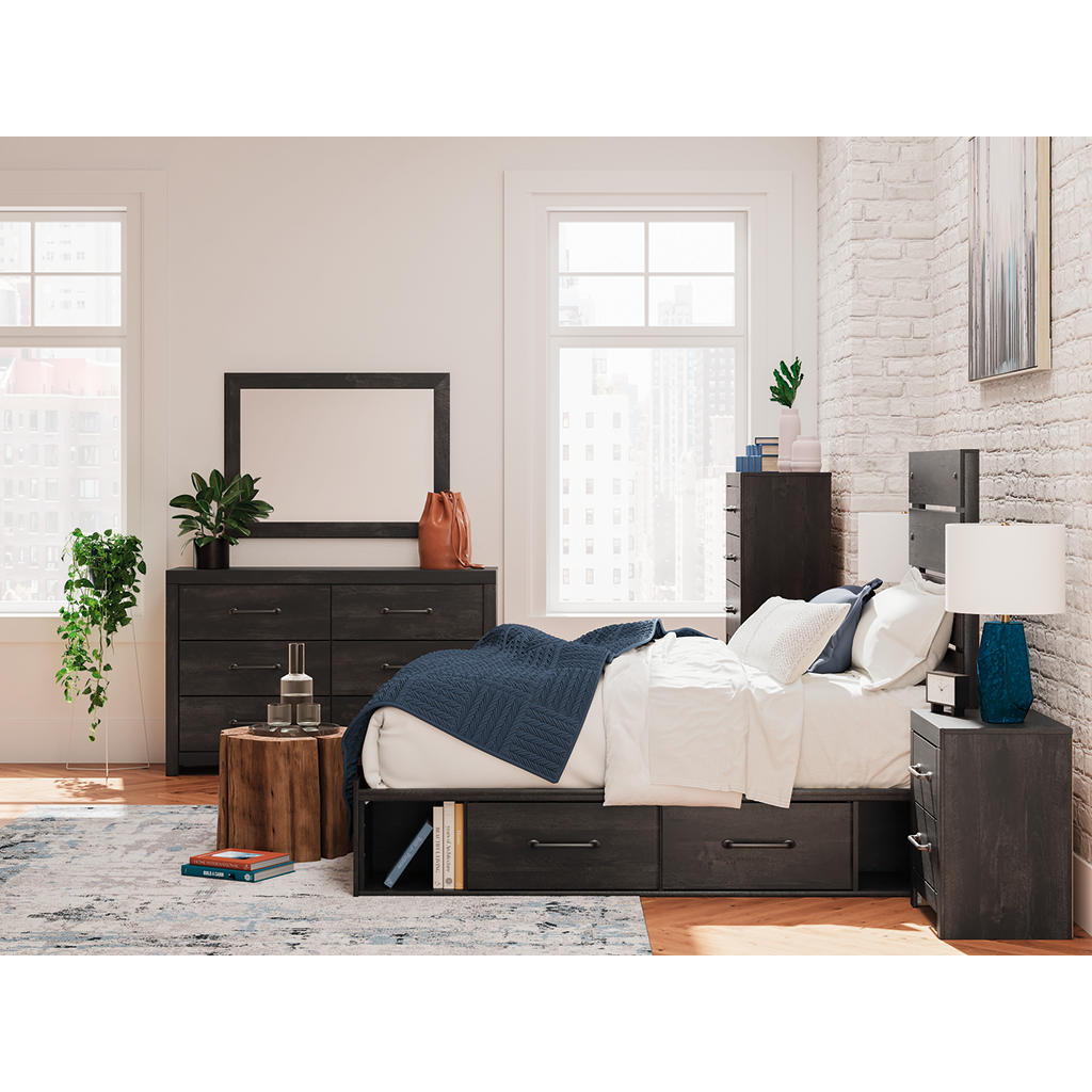Hollivern Twin Panel Bed with Storage Signature Design by Ashley® Beds