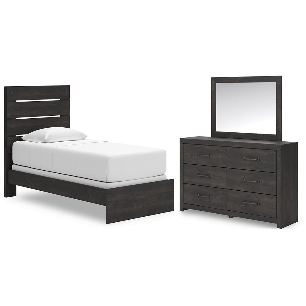 Hollivern Twin Panel Bed, Dresser and Mirror Signature Design by Ashley® Uncategorized