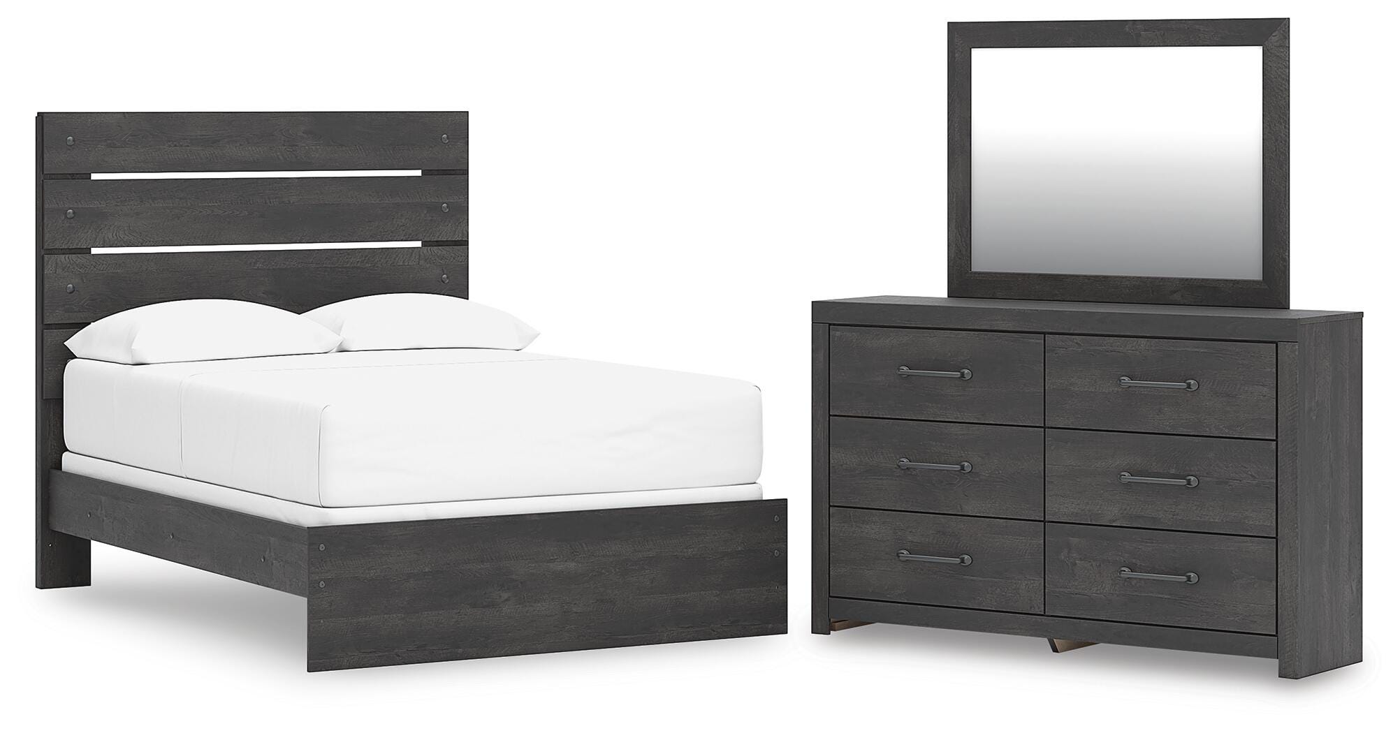 Hollivern Full Panel Bed, Dresser and Mirror Signature Design by Ashley® Bedroom