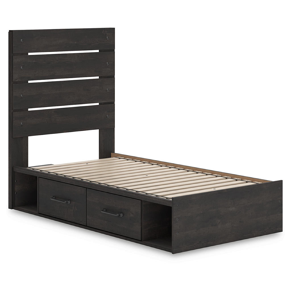 Hollivern Twin Panel Bed with Storage Signature Design by Ashley® Beds