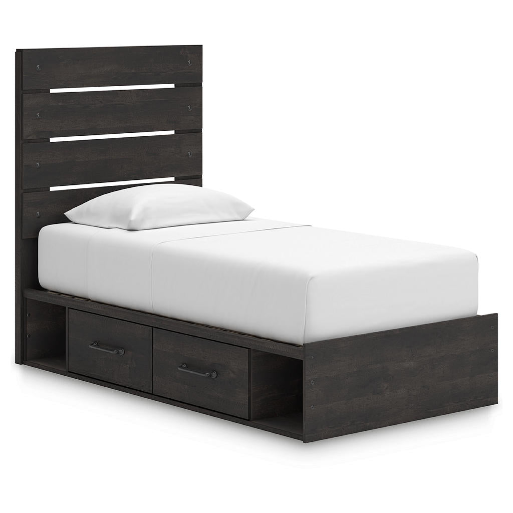 Hollivern Twin Panel Bed with Storage Signature Design by Ashley® Beds
