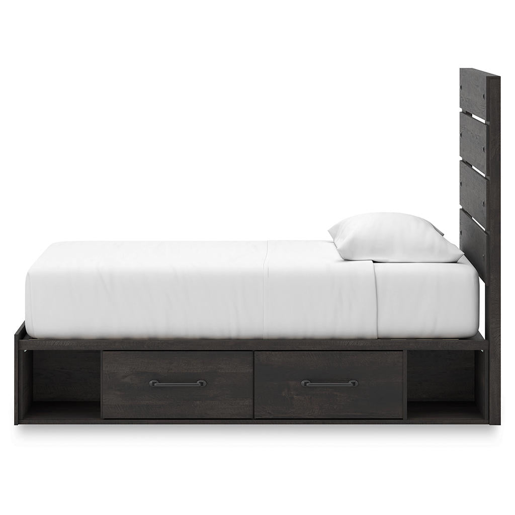 Hollivern Twin Panel Bed with Storage Signature Design by Ashley® Beds