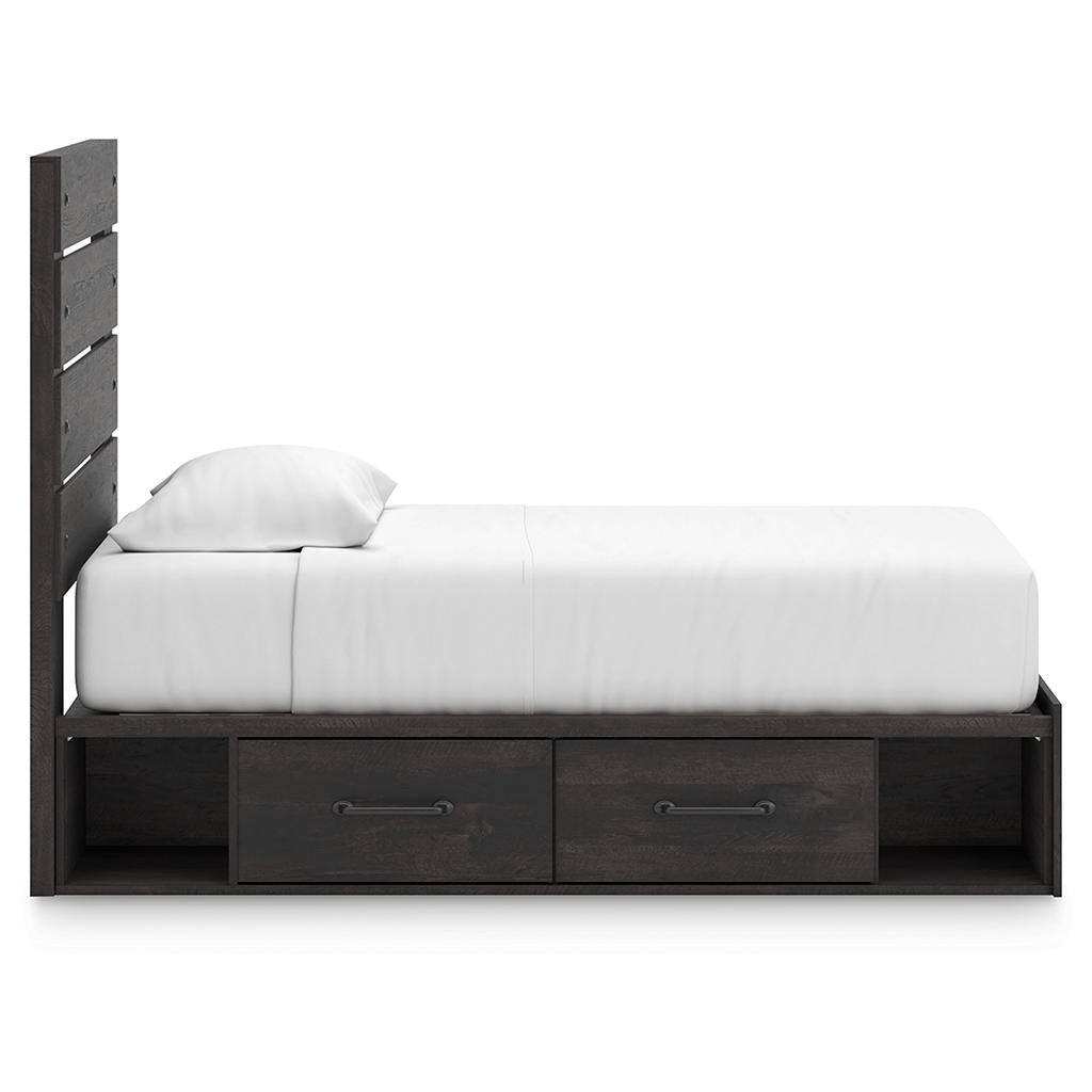 Hollivern Twin Panel Bed with Storage Signature Design by Ashley® Beds