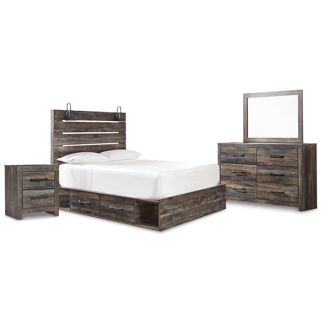 Drystan Queen Panel Bed with Mirrored Dresser and Nightstand Signature Design by Ashley® Uncategorized