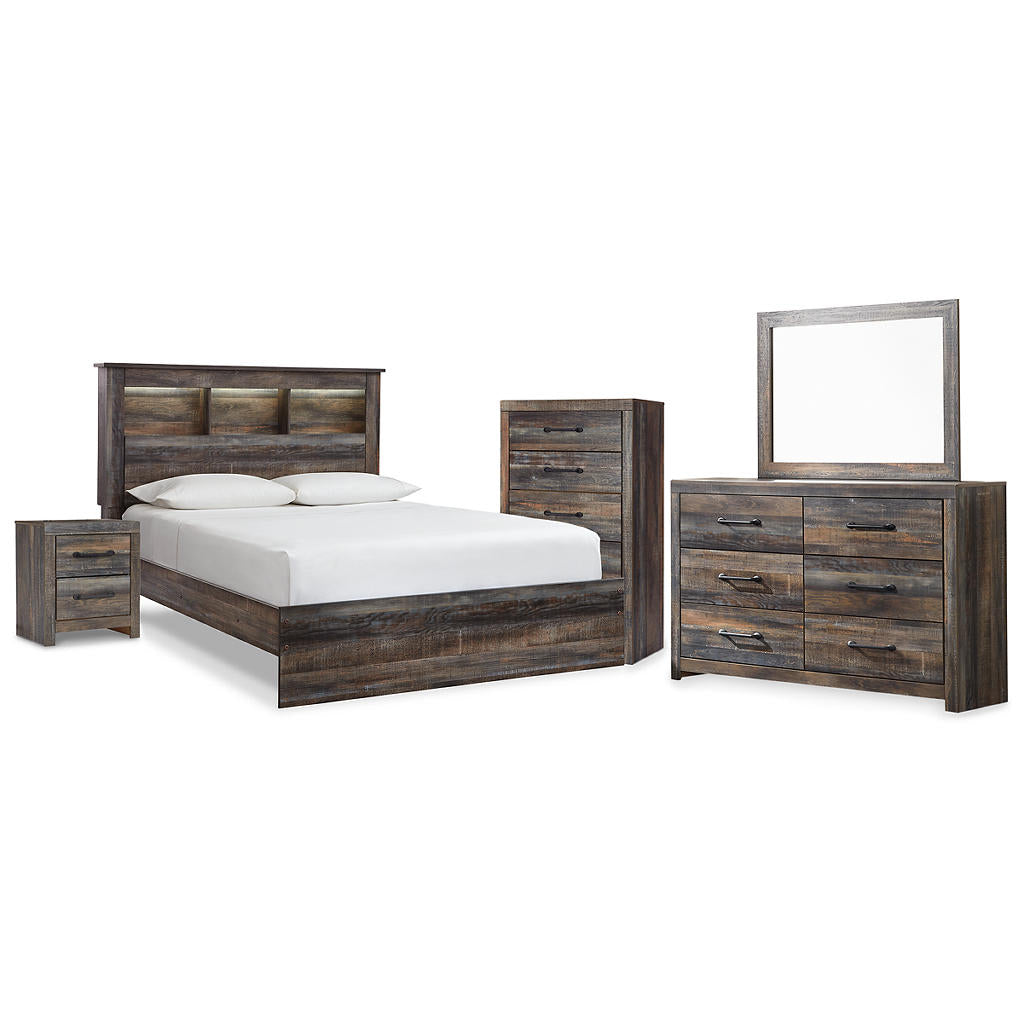 Drystan Queen Bookcase Panel Bed, Dresser, Mirror Chest and Nightstand Signature Design by Ashley® Uncategorized