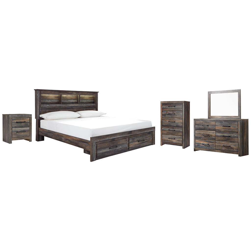Drystan King Bookcase Storage Bed, Dresser, Mirror, Chest and Nightstand Signature Design by Ashley® Uncategorized