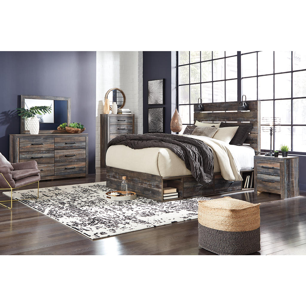 Drystan Queen Panel Bed with Mirrored Dresser and Nightstand Signature Design by Ashley® Uncategorized
