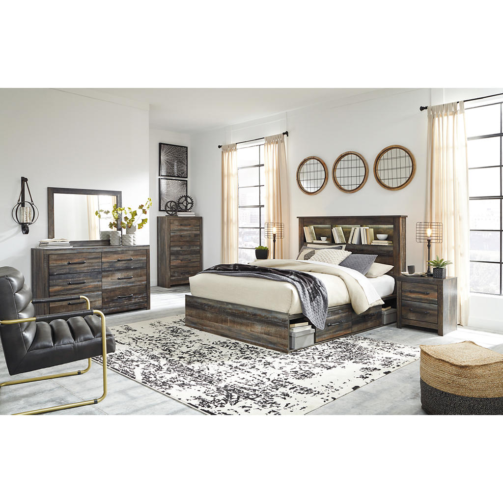 Drystan Queen Bookcase Bed with 2 Storage Drawers Signature Design by Ashley® Bedroom