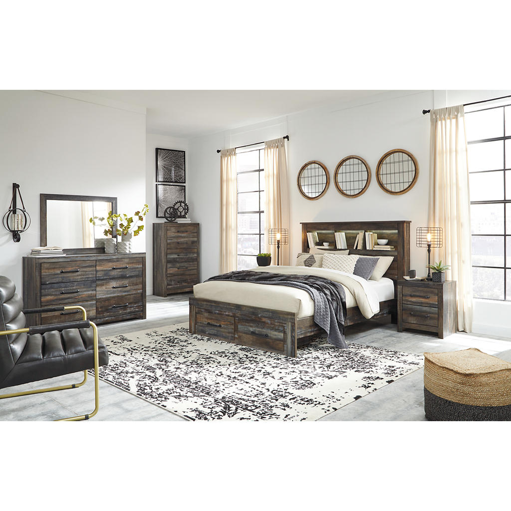 Drystan Queen Bookcase Storage Bed, Dresser, Mirror, Chest and 2 Nightstands Signature Design by Ashley® Uncategorized