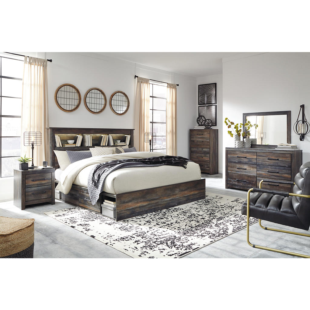 Drystan King Bookcase Storage Bed, Dresser, Mirror, Chest and 2 Nightstands Signature Design by Ashley® Uncategorized