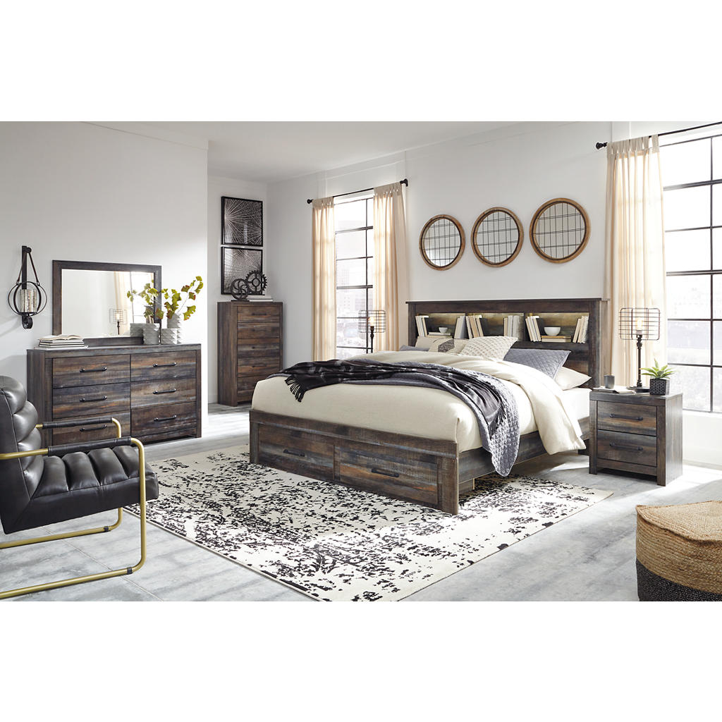 Drystan King Bookcase Bed with 2 Storage Drawers Signature Design by Ashley® Bedroom