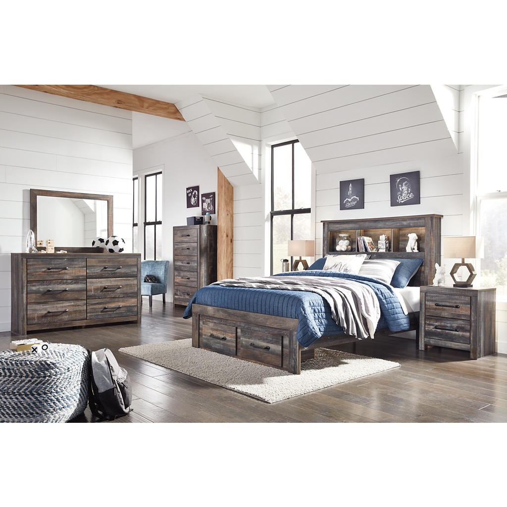Drystan Full Bookcase Bed with 2 Storage Drawers Signature Design by Ashley® Storage