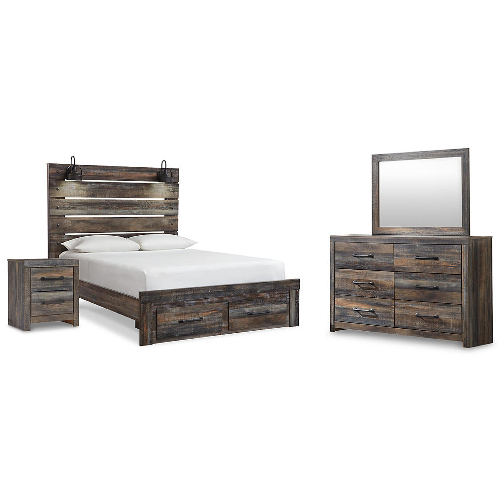 Drystan Queen Panel Storage Bed, Dresser, Mirror and Nightstand Signature Design by Ashley® Uncategorized