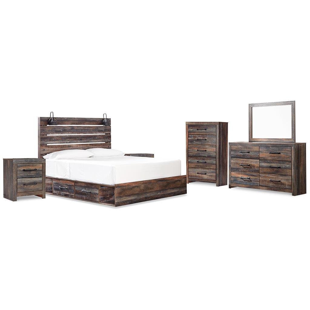 Drystan King Panel Bed with Storage, Dresser, Mirror, Chest and 2 Nightstands Signature Design by Ashley® Uncategorized