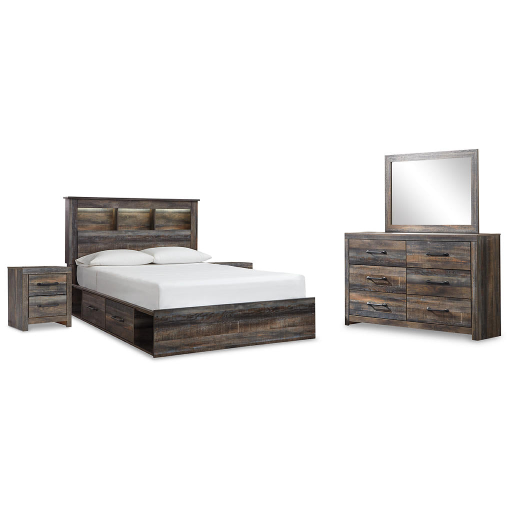 Drystan Queen Bookcase Storage Bed, Dresser, Mirror and 2 Nightstands Signature Design by Ashley® Uncategorized