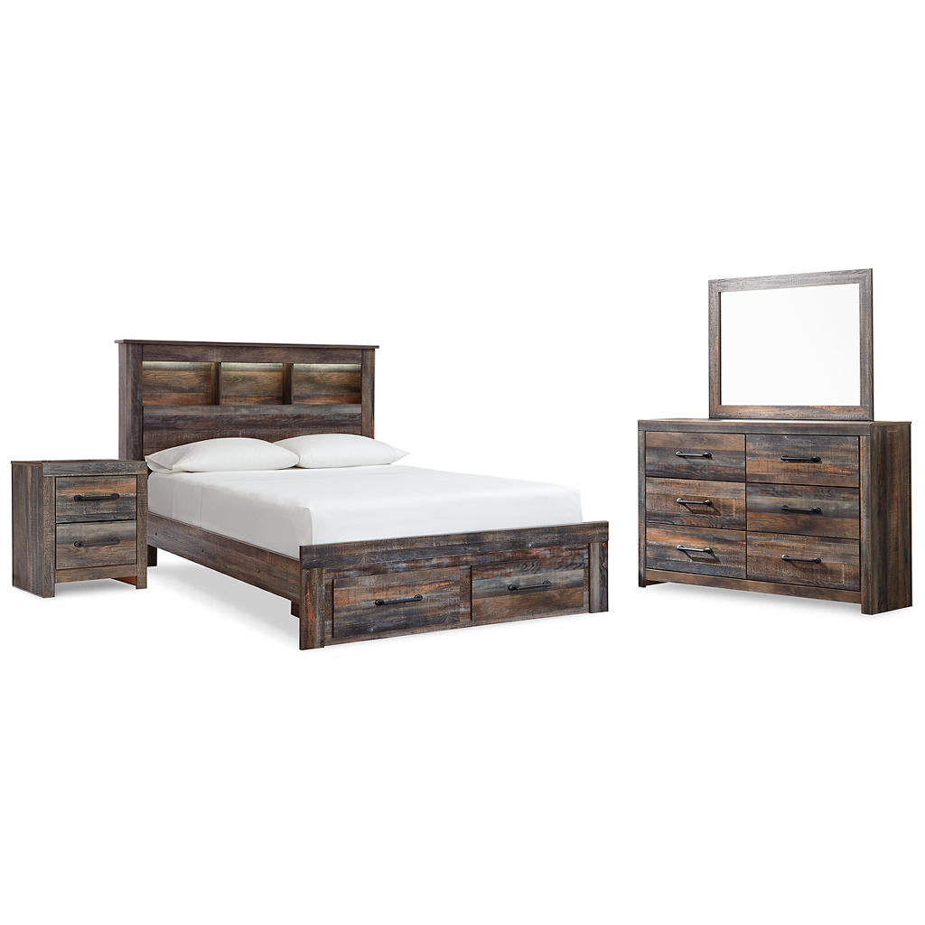 Drystan Queen Bookcase Storage Bed, Dresser, Mirror and Nightstand Signature Design by Ashley® Uncategorized
