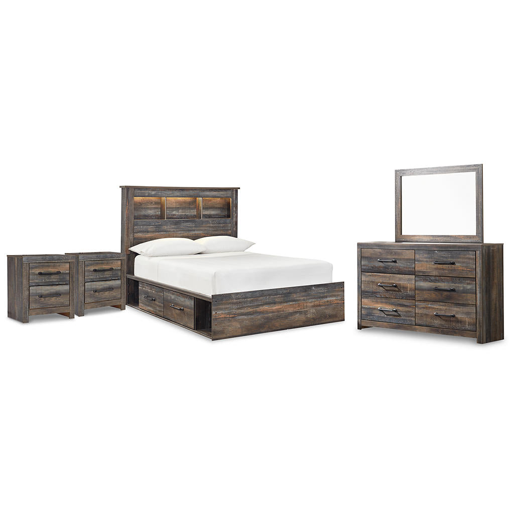 Drystan Full Bookcase Storage Bed, Dresser, Mirror and 2 Nightstands Signature Design by Ashley® Uncategorized