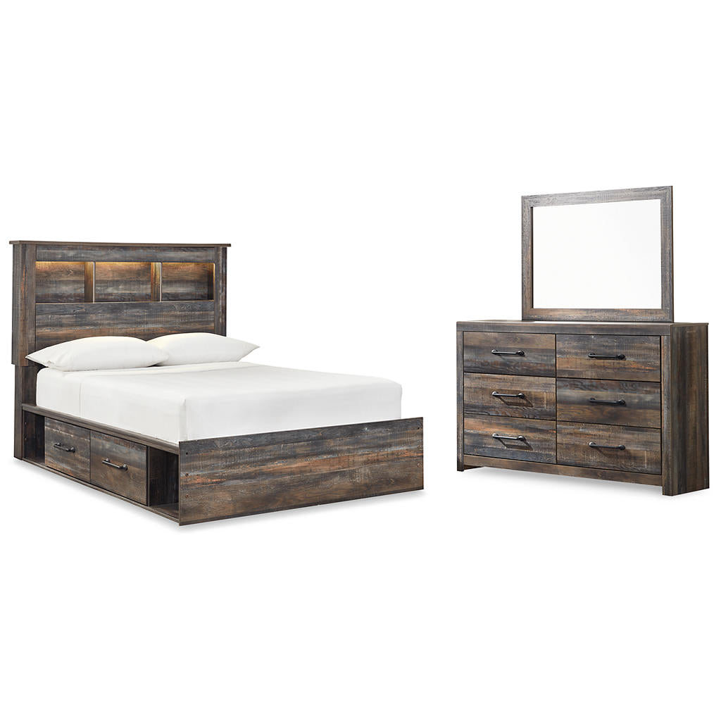 Drystan Full Panel Bookcase Bed, with Storage, Dresser and Mirror Signature Design by Ashley® Uncategorized