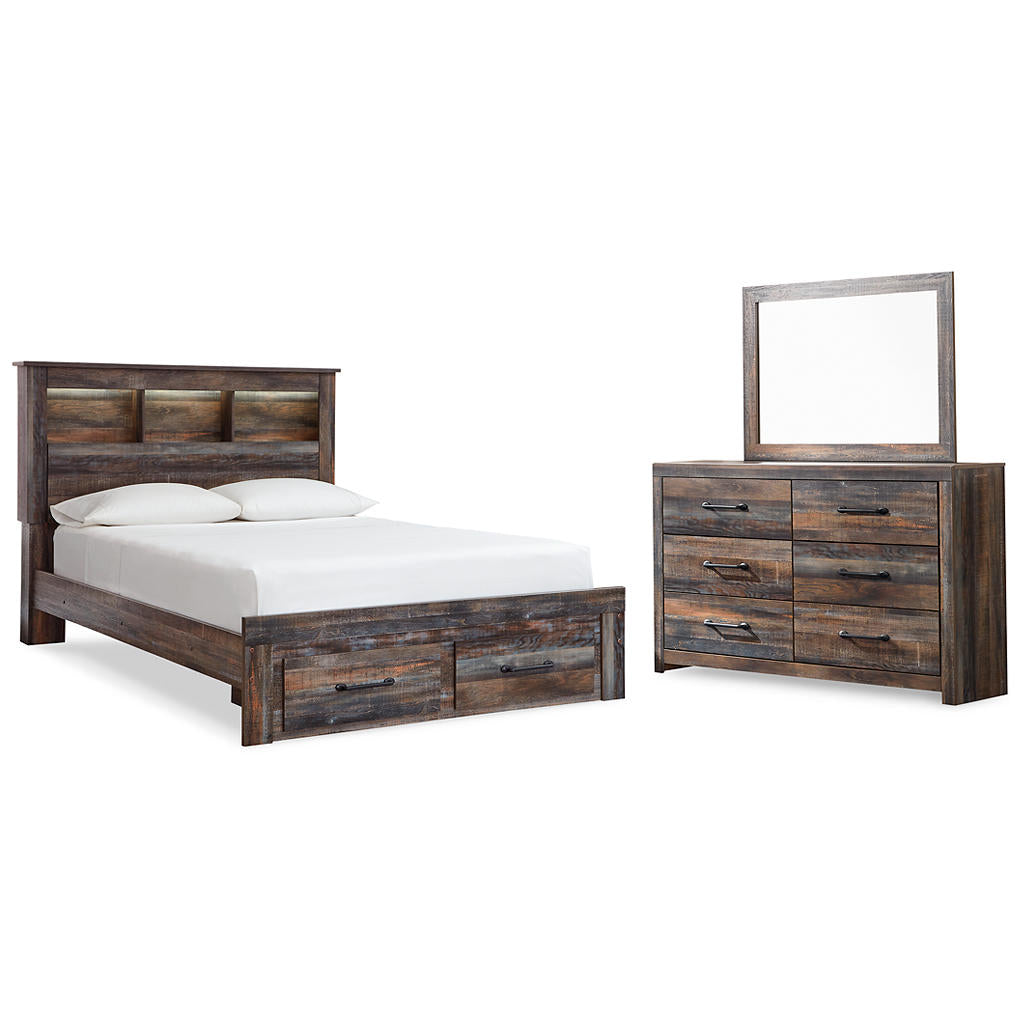 Drystan Full Bookcase Storage Bed, Dresser and Mirror Signature Design by Ashley® Uncategorized