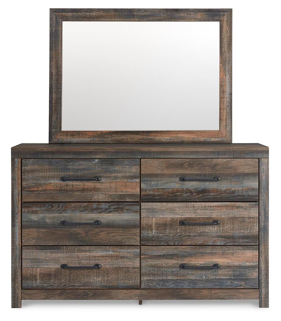 Drystan Queen Panel Storage Bed, Dresser, Mirror, Chest and 2 Nightstands