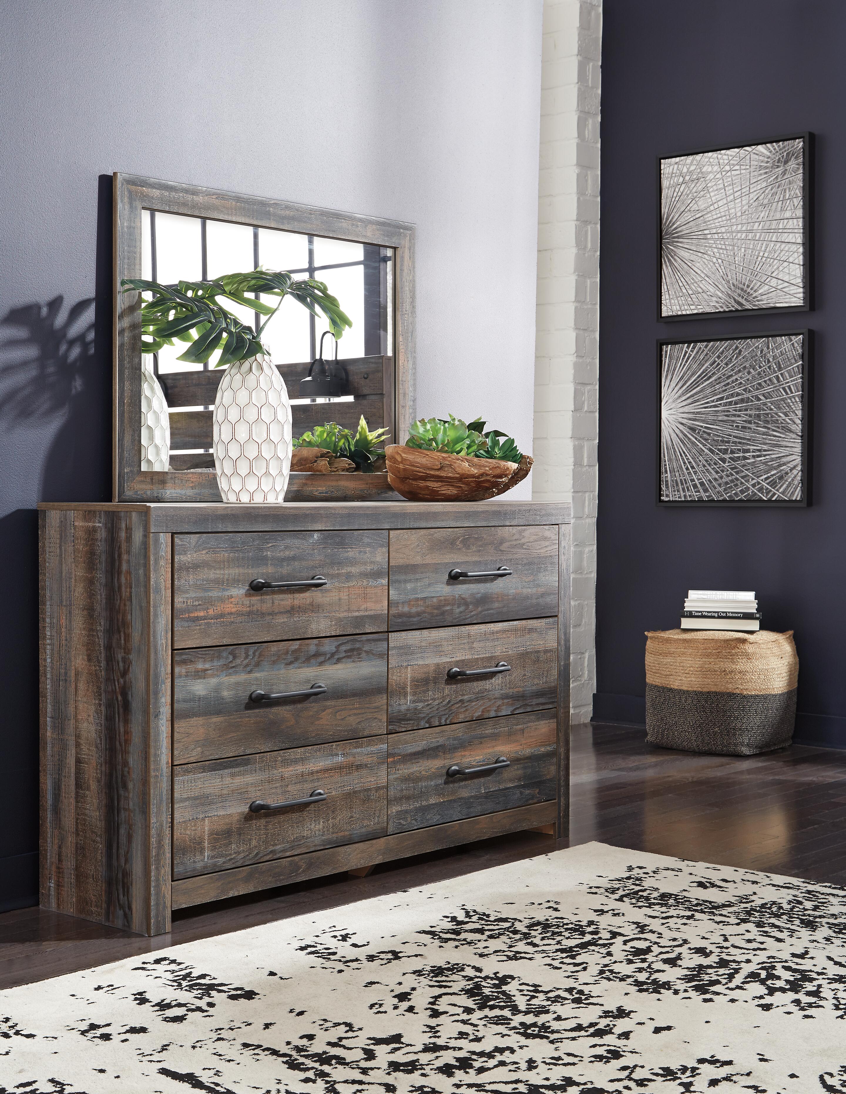 Drystan Queen Panel Storage Bed, Dresser, Mirror, Chest and 2 Nightstands
