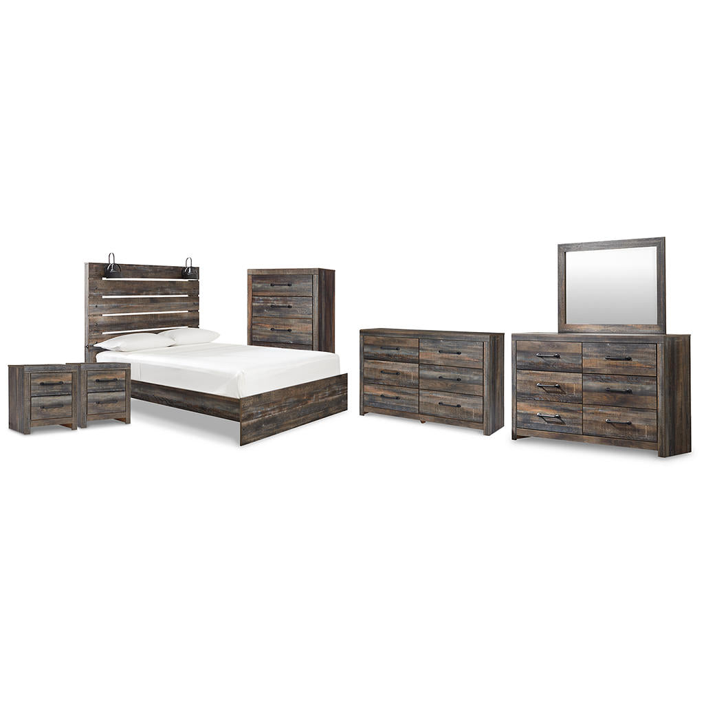 Drystan Queen Panel Bed, 2 Dressers, Mirror, Chest and 2 Nightstands Signature Design by Ashley® Uncategorized