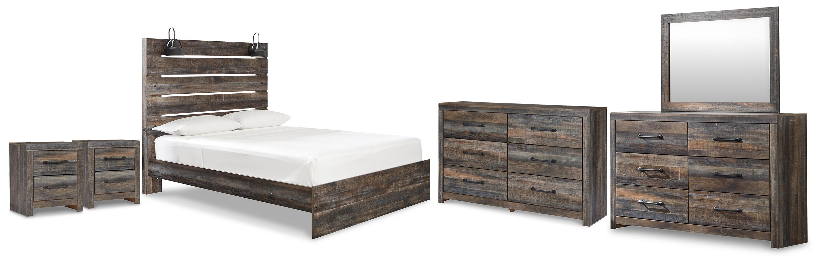 Drystan Queen Panel Bed, 2 Dressers, Mirror and 2 Nightstands Signature Design by Ashley® Bedroom