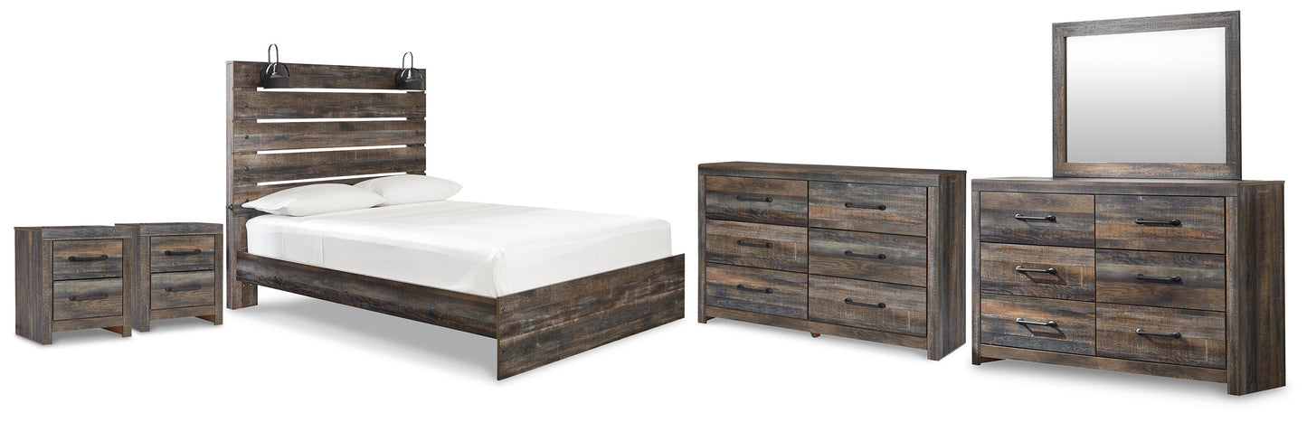Drystan Queen Panel Bed, 2 Dressers, Mirror and 2 Nightstands Signature Design by Ashley® Bedroom