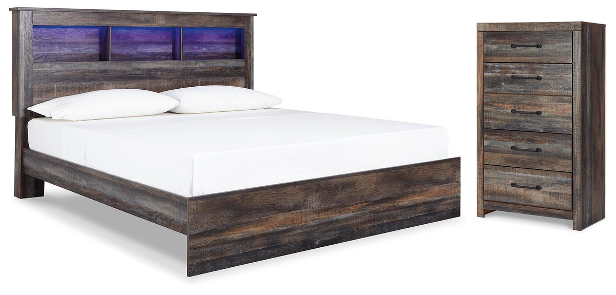 Drystan King Bookcase Panel Bed and Chest — 2-Piece Set Signature Design by Ashley® Bedroom