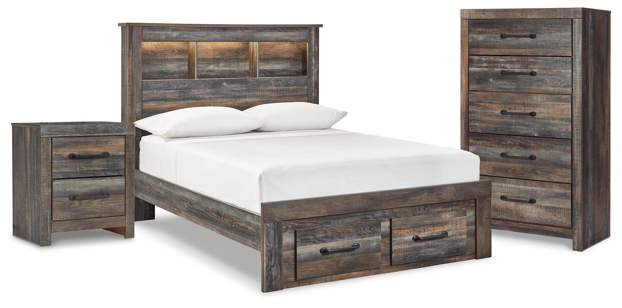 Drystan Full Bookcase Storage Bed, Chest and Nightstand — 3-Piece Signature Design by Ashley® Bedroom