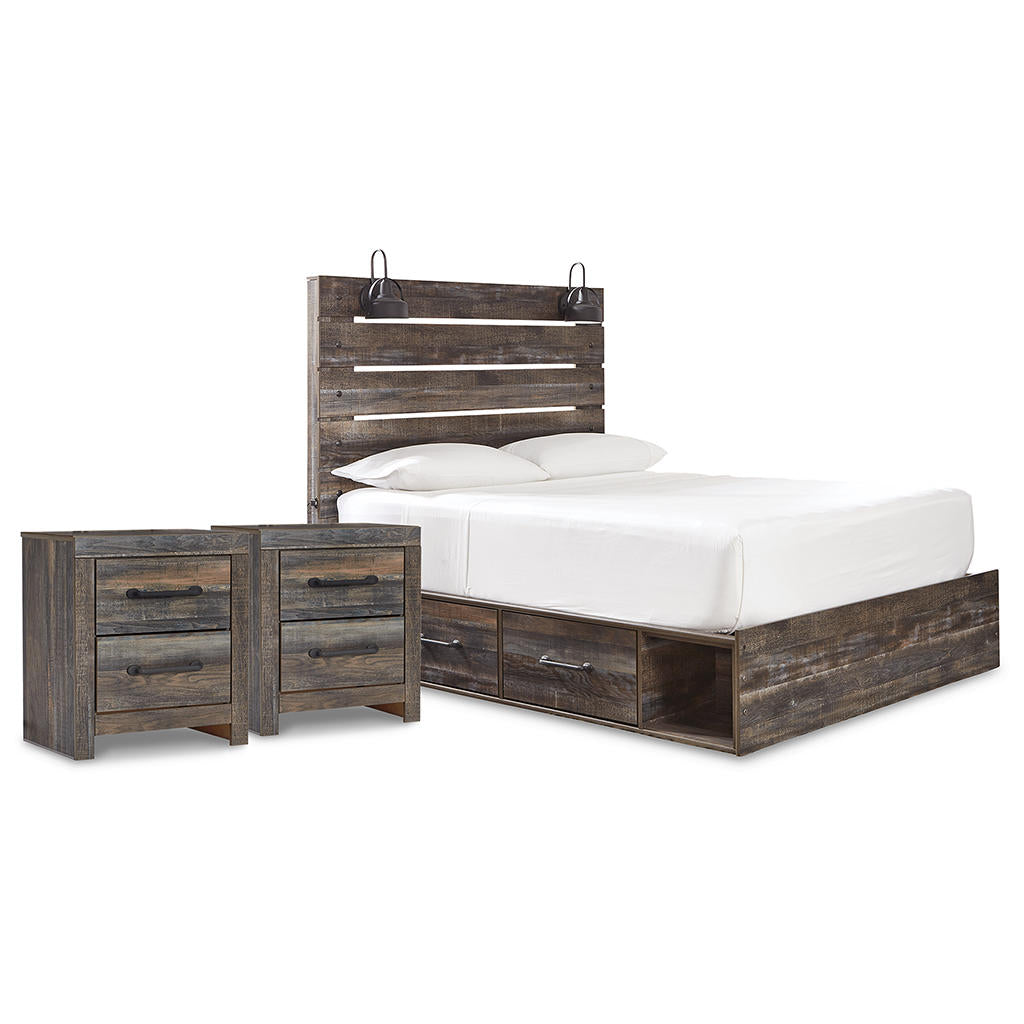 Drystan Queen Panel Storage Bed and 2 Nightstands Signature Design by Ashley® Uncategorized
