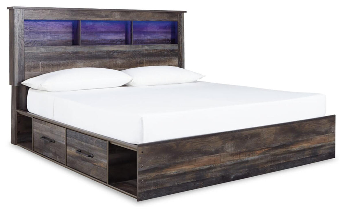 Drystan King Bookcase Bed 7-Piece Set — Mirror, 2 Nightstands Signature Design by Ashley® Bedroom Package