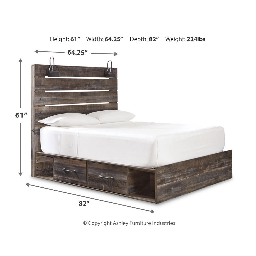 Drystan Queen Panel Bed with 2 Storage Drawers Signature Design by Ashley® Bedroom