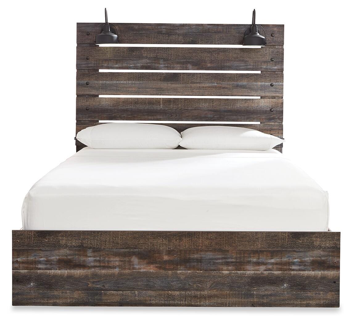 Drystan Queen Panel Bed, Dresser and Mirror